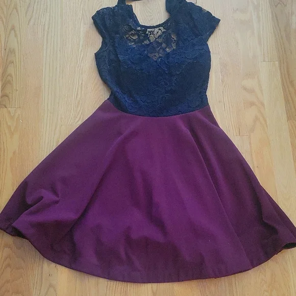 chinese dress ladies Maroon & Black Lace Overlay Sash Tie Dress – Banks Boutique main image 1